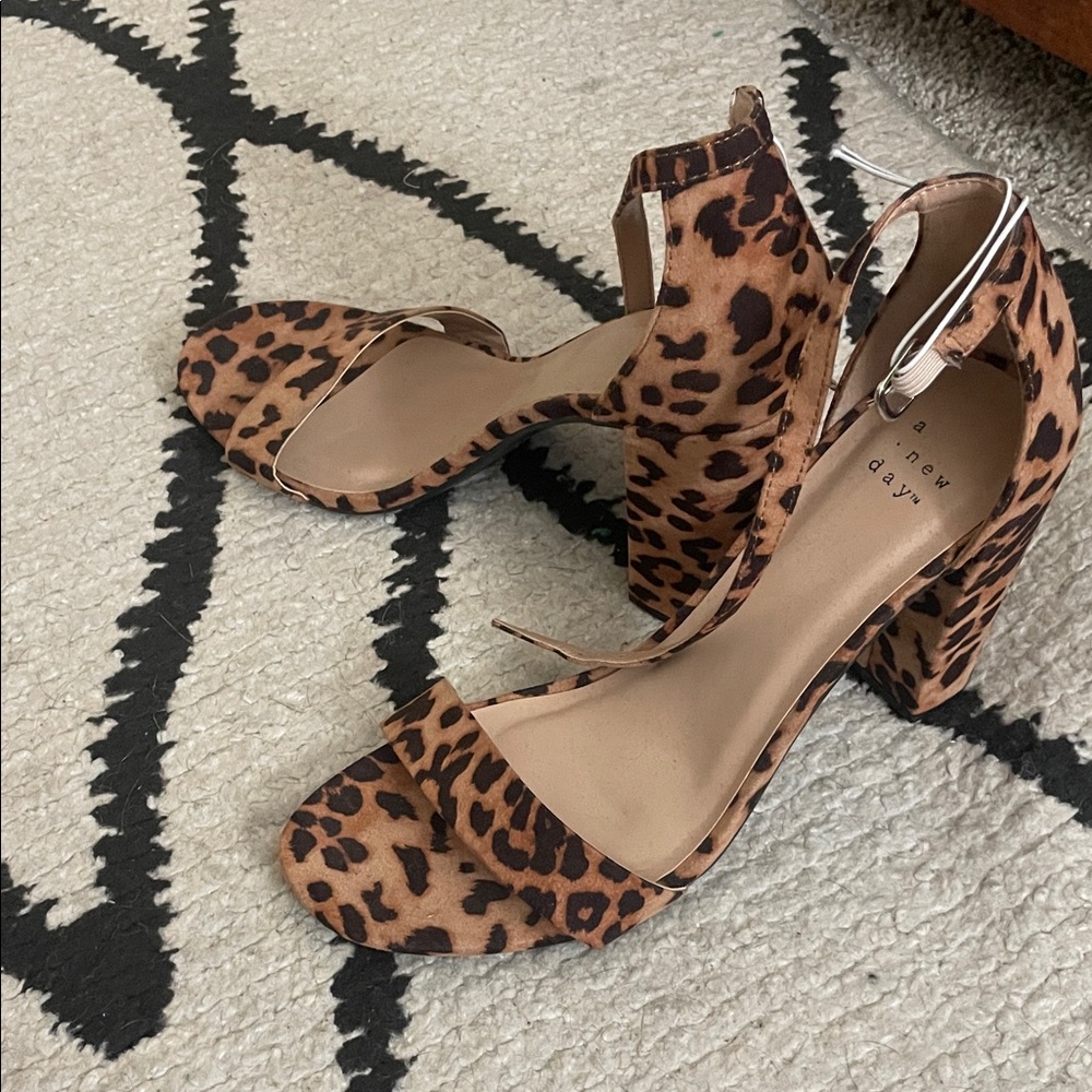 A New Day Animal Print Block Heels